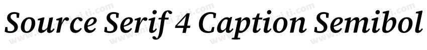 Source Serif 4 Caption Semibold字体转换